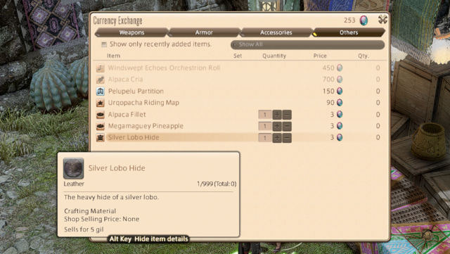 How to get Silver Lobo Hide with Bicolor Gemstones in Final Fantasy XIV