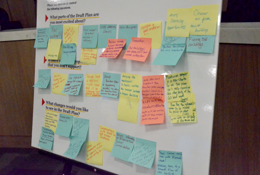 Families and community members shared feedback on Kansas City Public Schools' bond proposal at an August workshop.