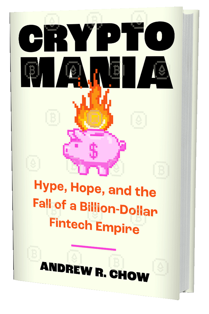 Cryptomania: Hype, Hope, and the Fall of FTX's Billion-Dollar Fintech Empire (book cover)