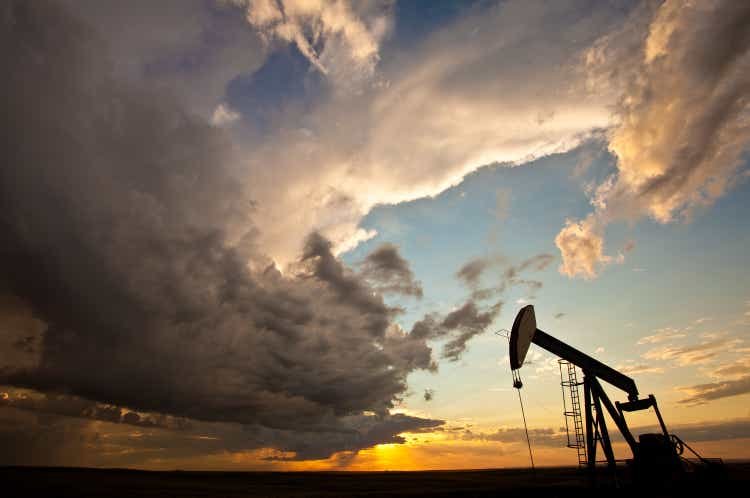 Prairie Pumpjack Silhouette