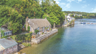 Cottage on bank of the River Dart