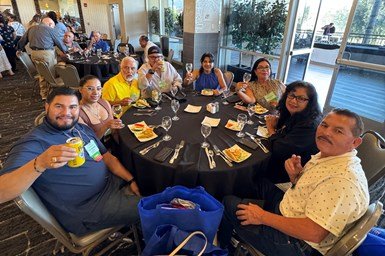 group of people dining together