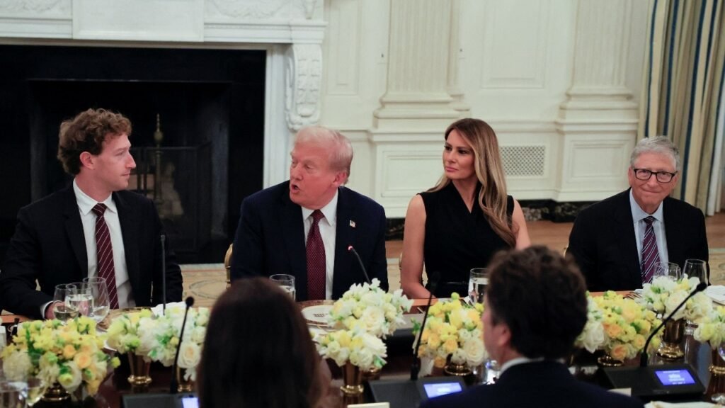 Donald Trump hosts tech leaders at White House, touts AI and billions in investments; Elon Musk missing
