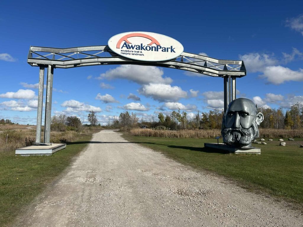 Industrial artist transforms scrap metal into vibrant sculptures at Onaway’s Awakon Park